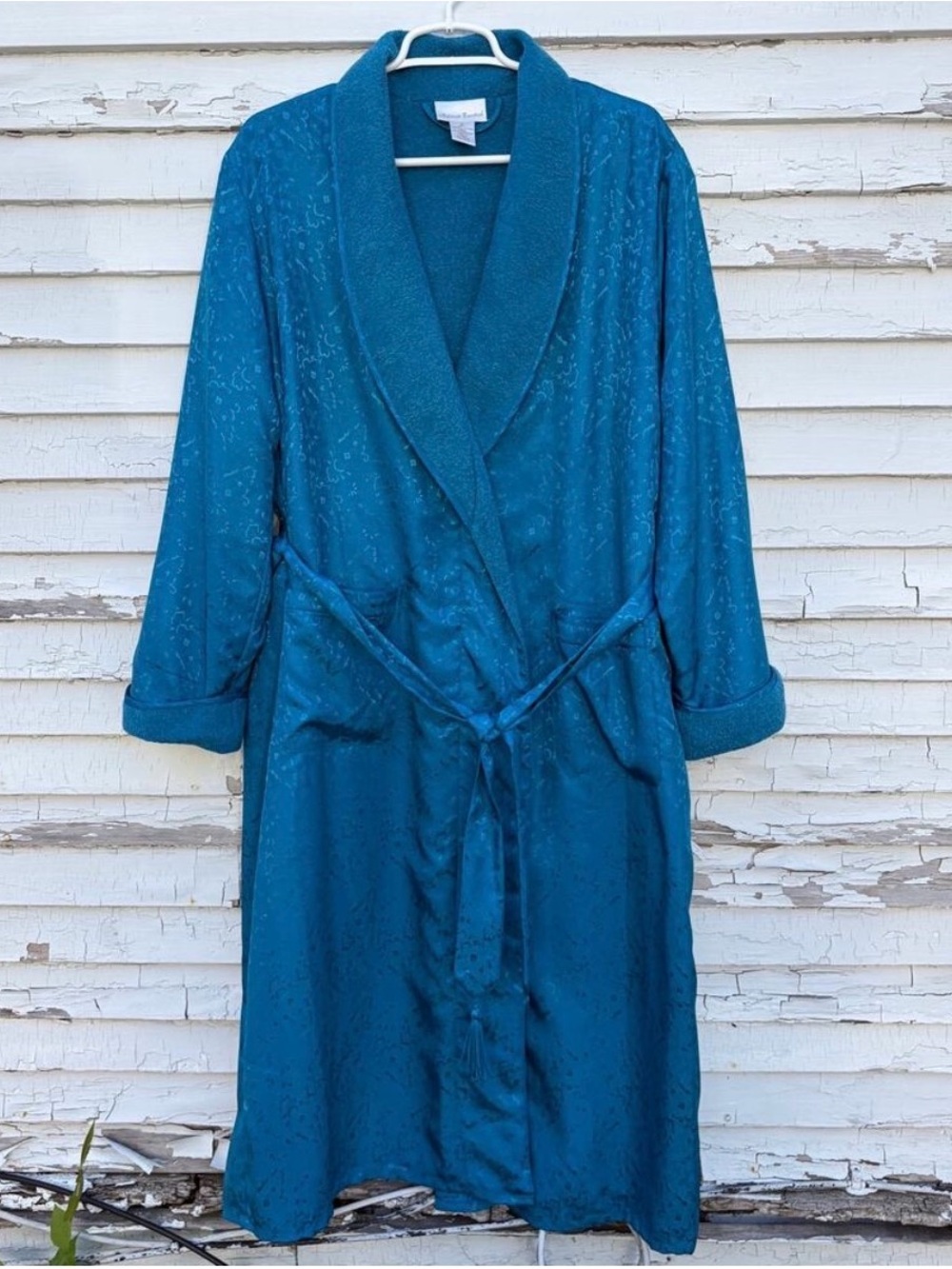 Intimate Essentials Vintage Robe Blue Satin Women’s Medium
